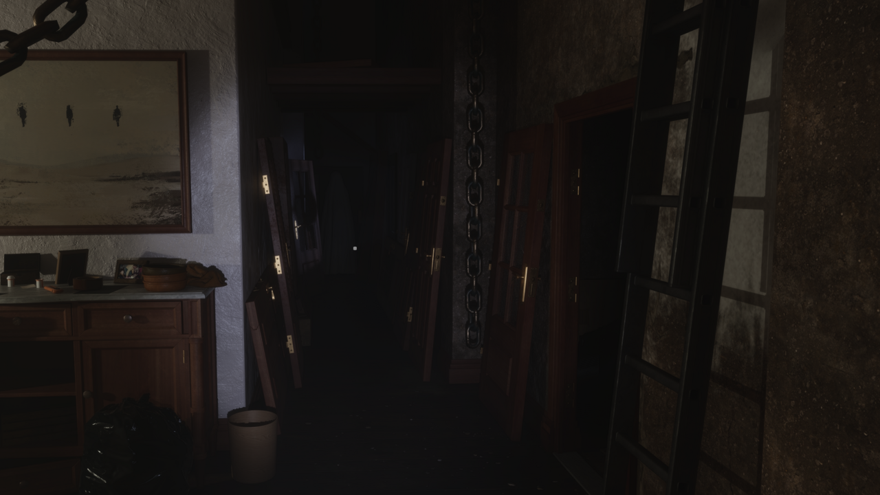 At the end of this corridor of doors is a gate that can be opened with the Golden Piece.