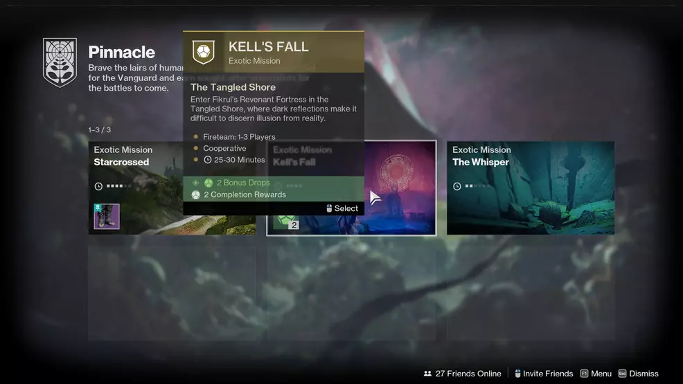 A Pinnacle Ops playlist activity with bonus rewards in Destiny 2