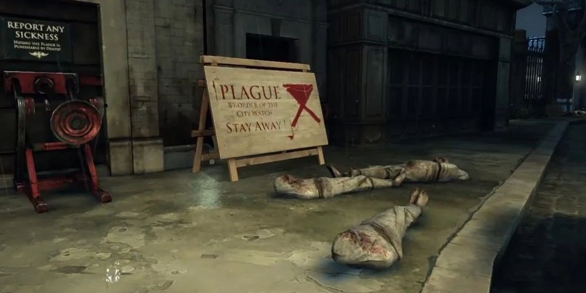 Corpses dead from the Plague in Dishonored