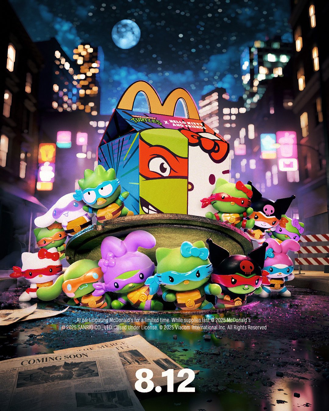 Sanrio TMNT McDonald’s Happy Meal Toys Teased