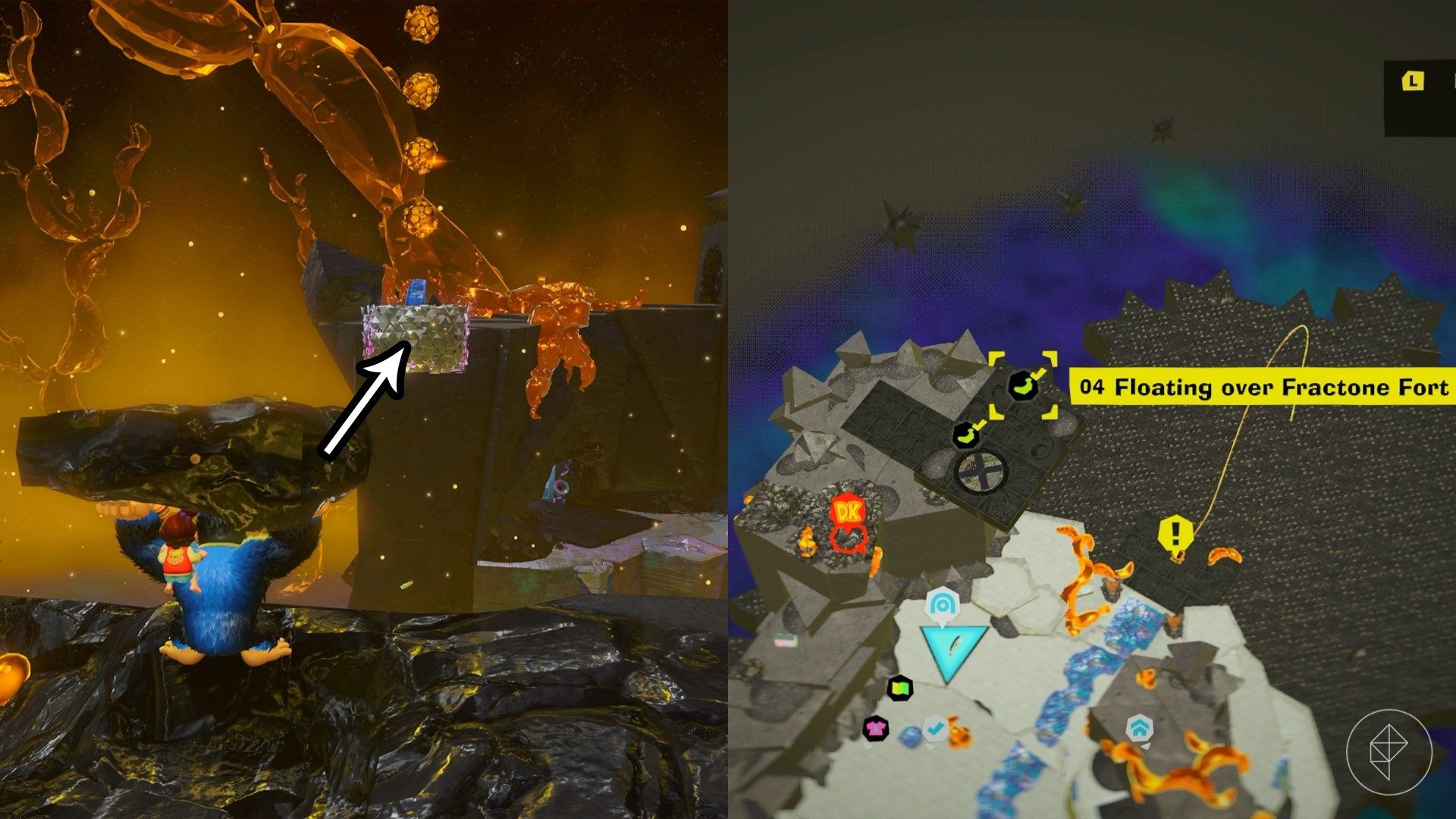 Planet Core Layer Banandium Gem locations in Donkey Kong Bananza