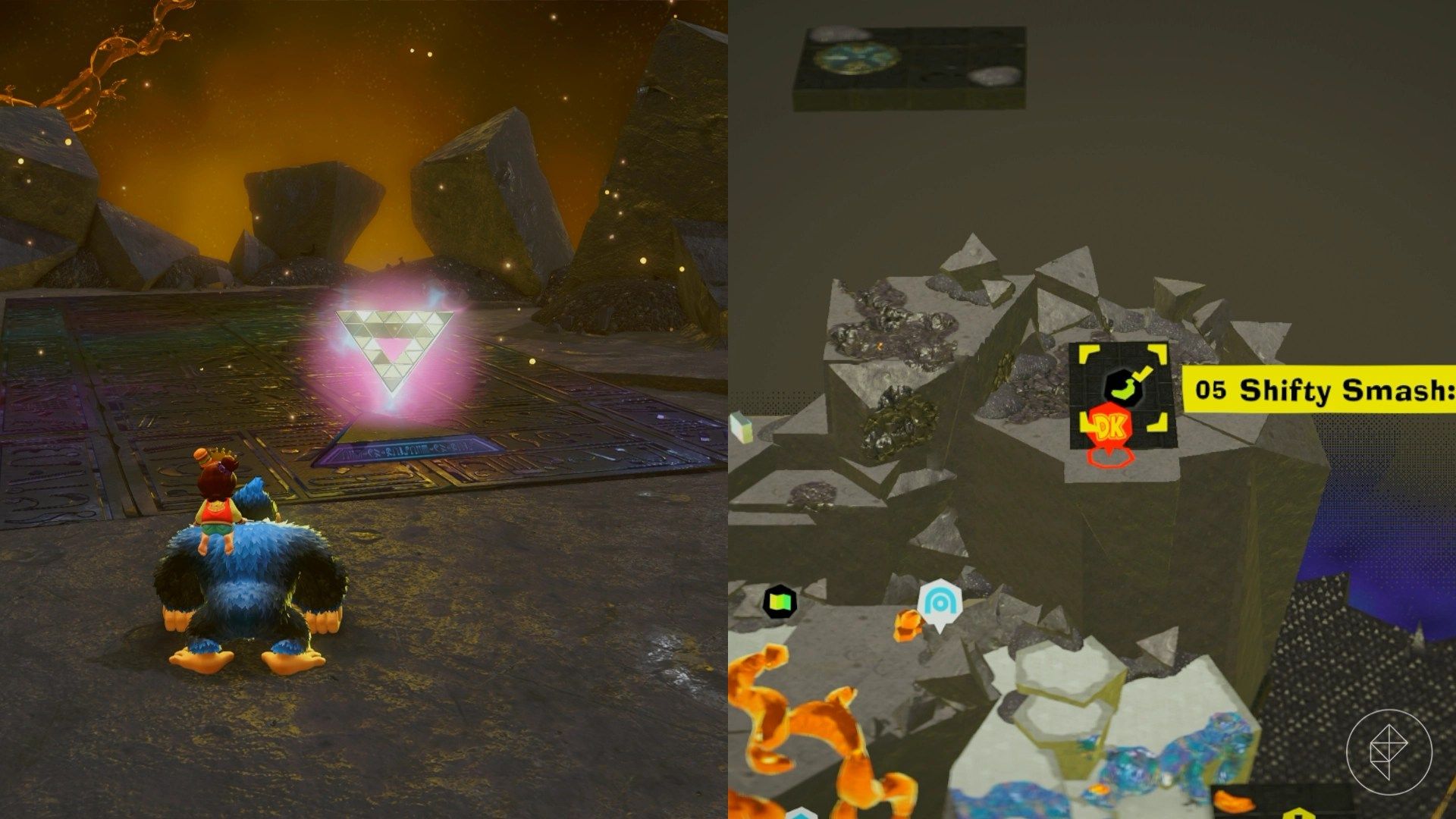 Planet Core Layer Banandium Gem locations in Donkey Kong Bananza