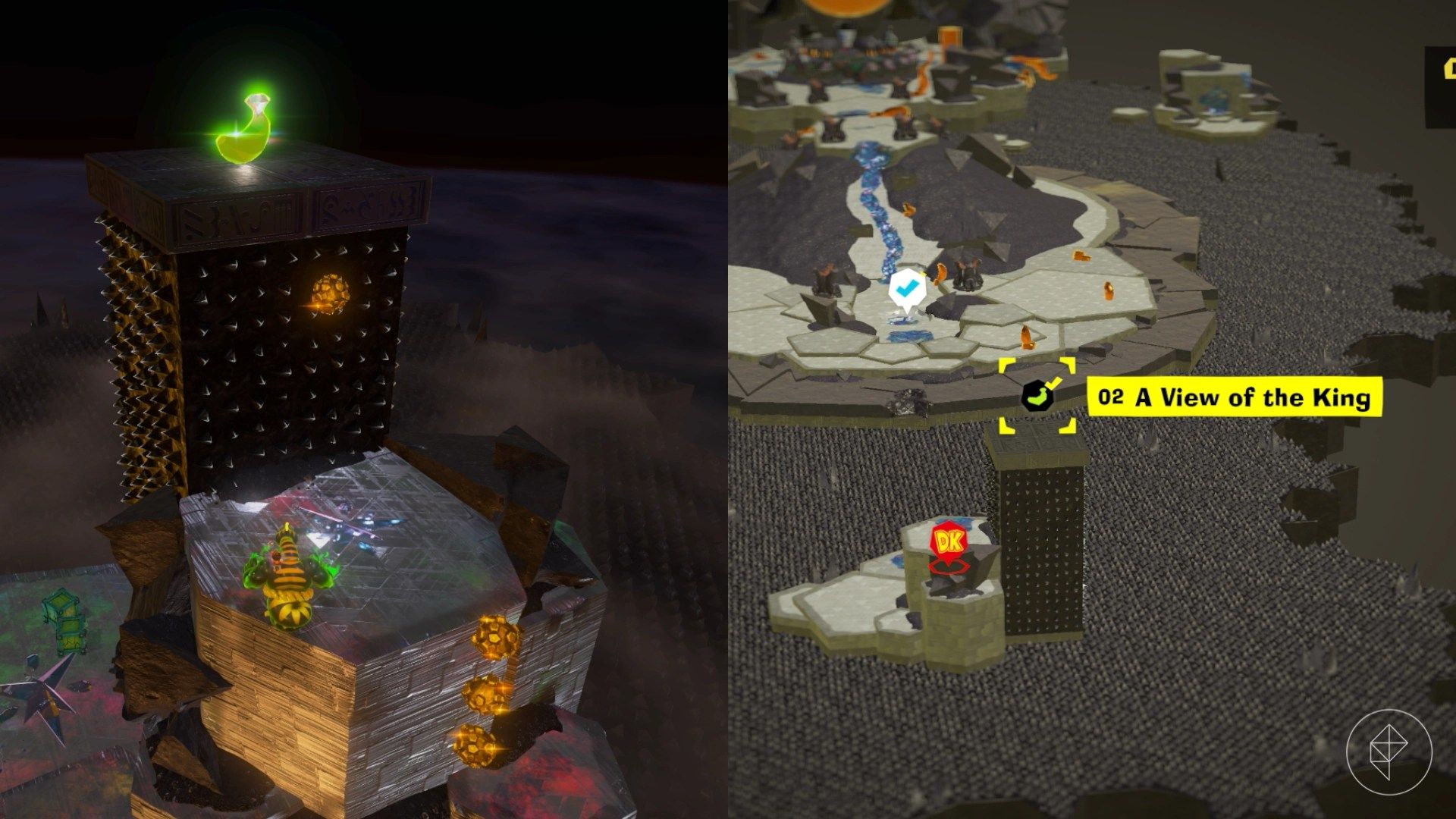 Planet Core Layer Banandium Gem locations in Donkey Kong Bananza