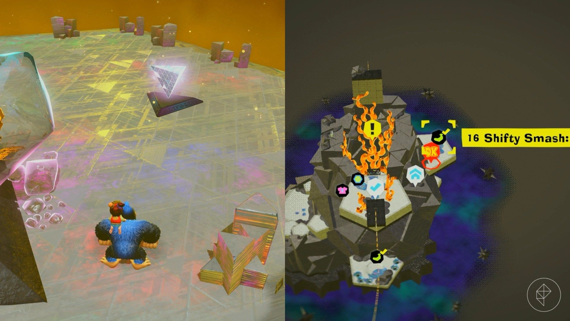 Planet Core Layer Banandium Gem locations in Donkey Kong Bananza