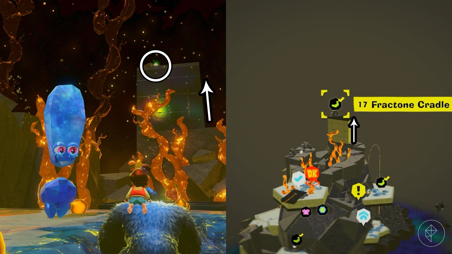 Planet Core Layer Banandium Gem locations in Donkey Kong Bananza