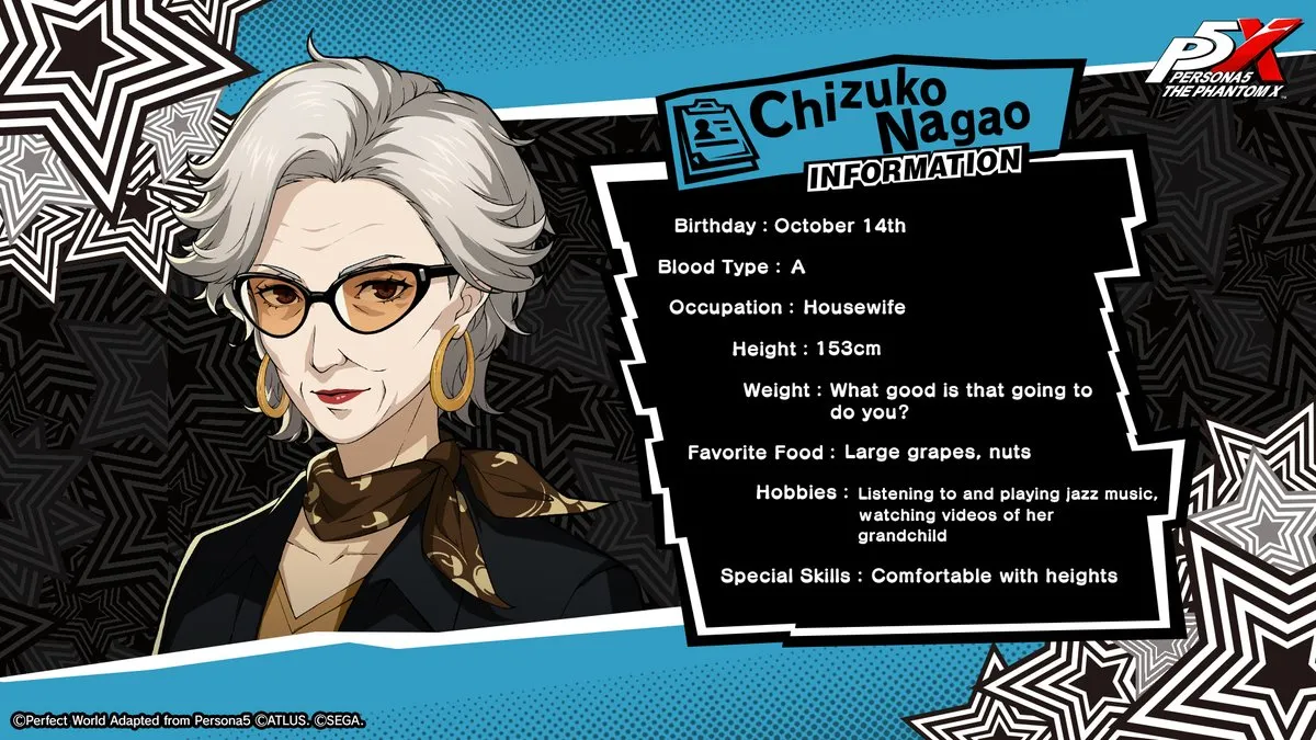 Persona 5: The Phantom X Gets Queen and 75-Year-Old Woman as Characters Vino