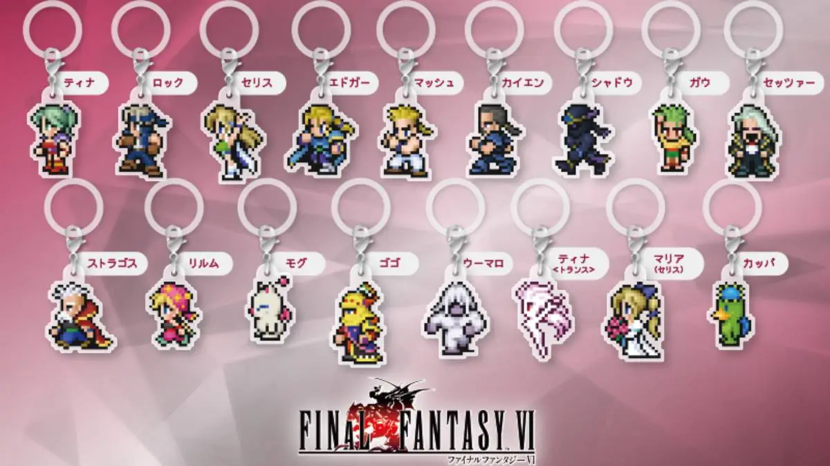 Final Fantasy Pixel Remaster Charms Cover FFV, FFVI Characters